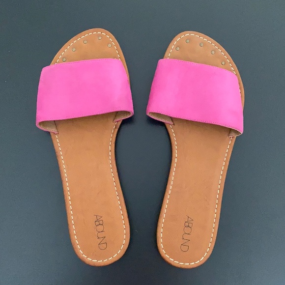 Fergie Suede Slide Sandals Fuxia - P448 main image 1
